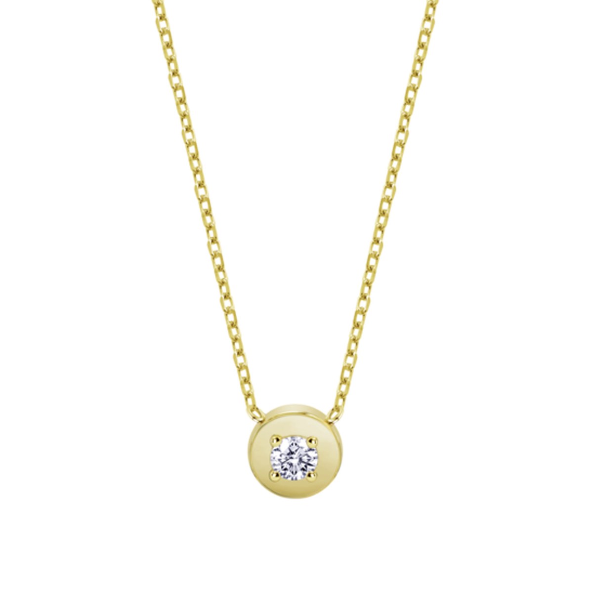 Collier Lotus Silver doré pastille empierrée