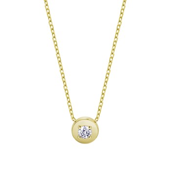 Collier Lotus Silver doré pastille empierrée