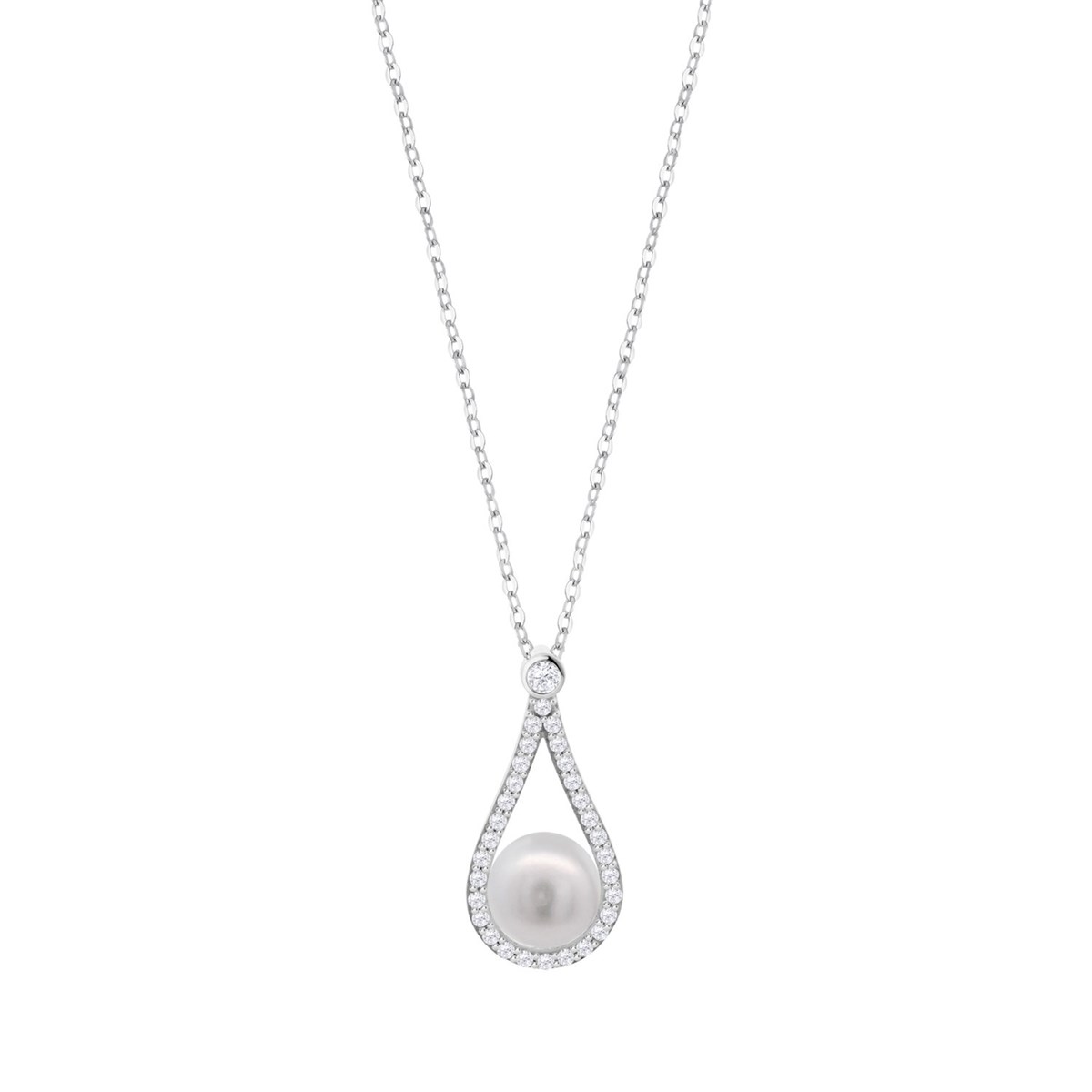 Collier Lotus Silver Pearls
pendentif perle de culture 8mm