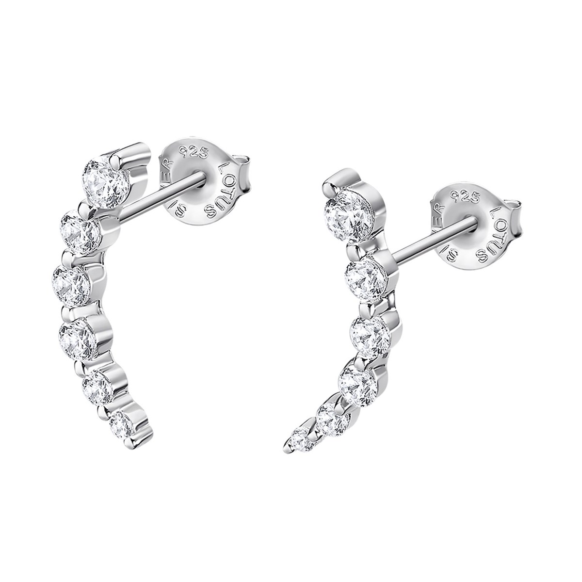 Boucles d'oreilles Lotus Silver earparty oxyde
de zirconium