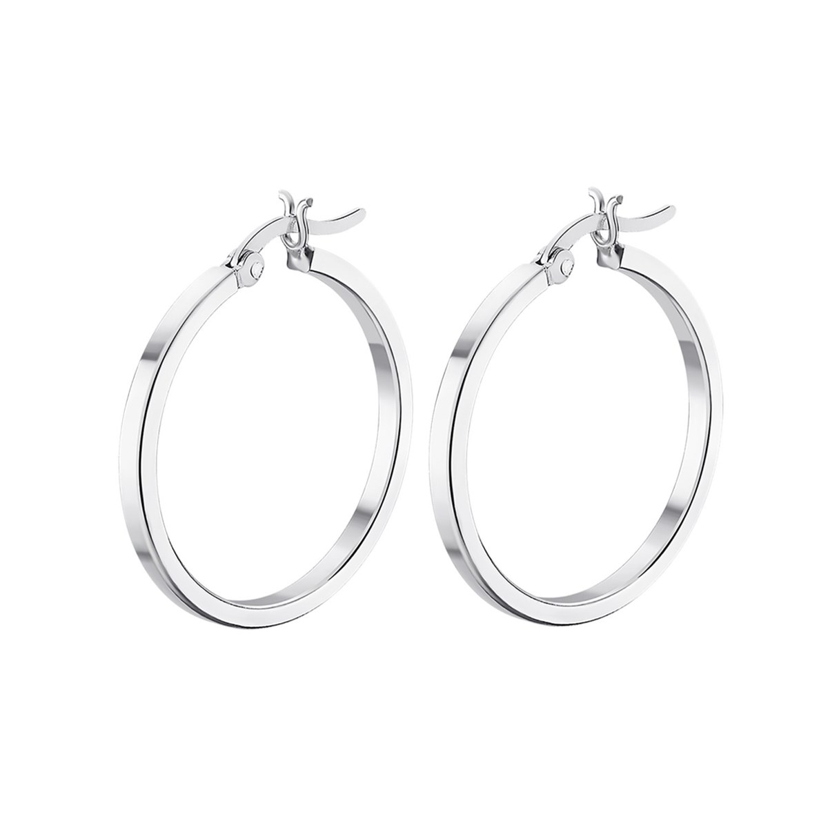 Créoles Lotus Silver fil carré 2mm