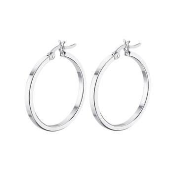 Créoles Lotus Silver fil carré 2mm