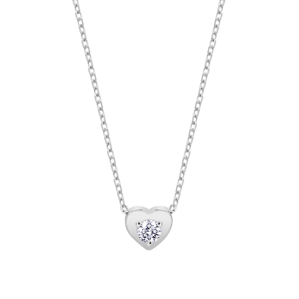 Collier Lotus Silver coeur
