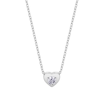 Collier Lotus Silver coeur