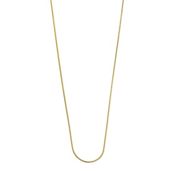 Chaîne Lotus style maille serpent acier doré