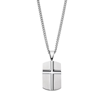 collier Lotus style plaque chretienne
