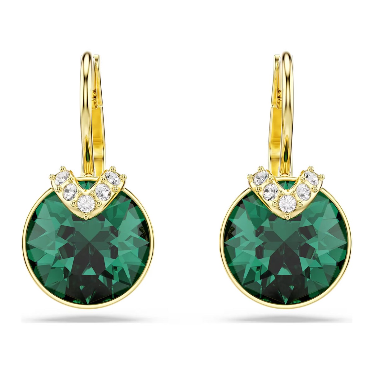 Boucles d'oreilles Swarovski Bella V vertes - vue 2