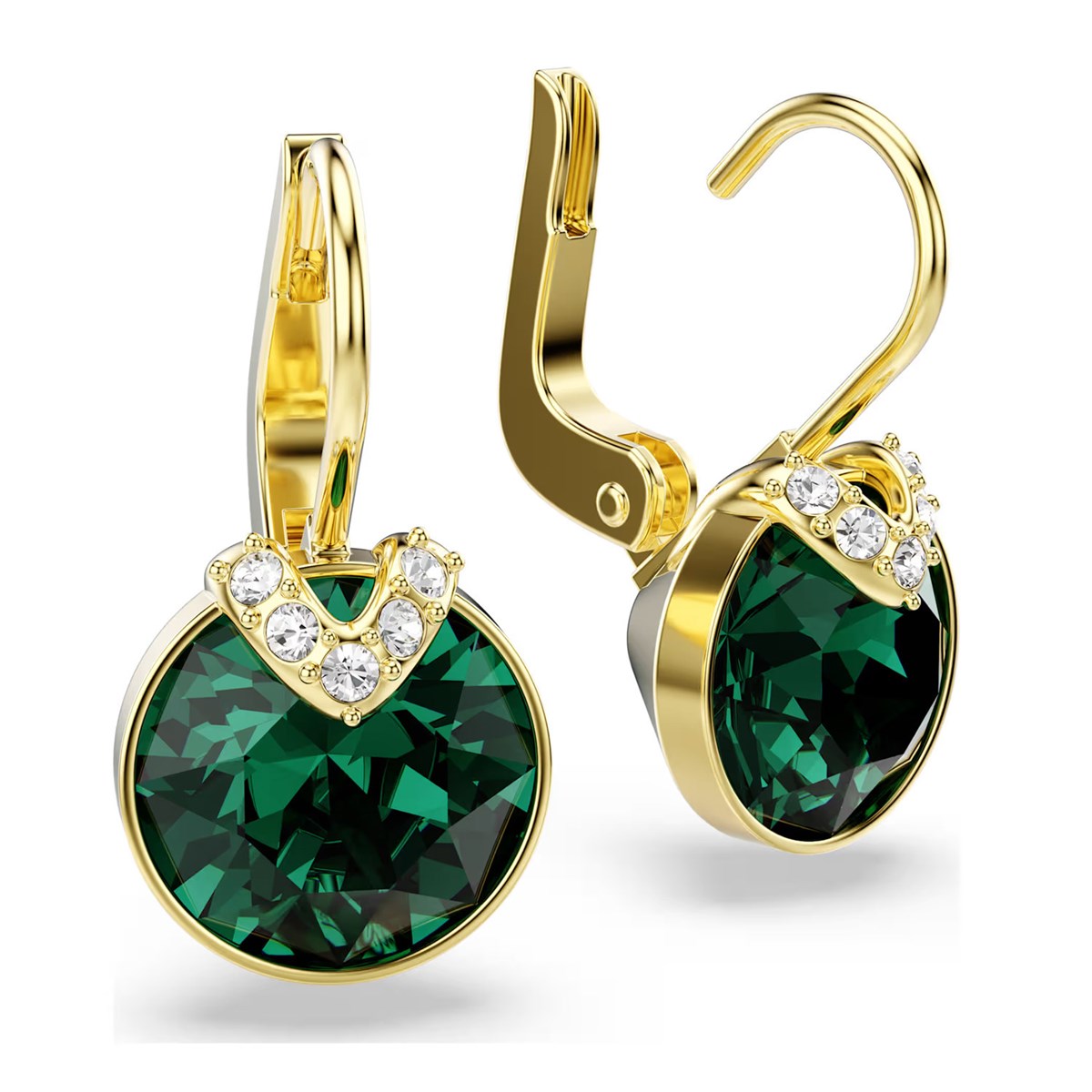 Boucles d'oreilles Swarovski Bella V vertes - vue 3