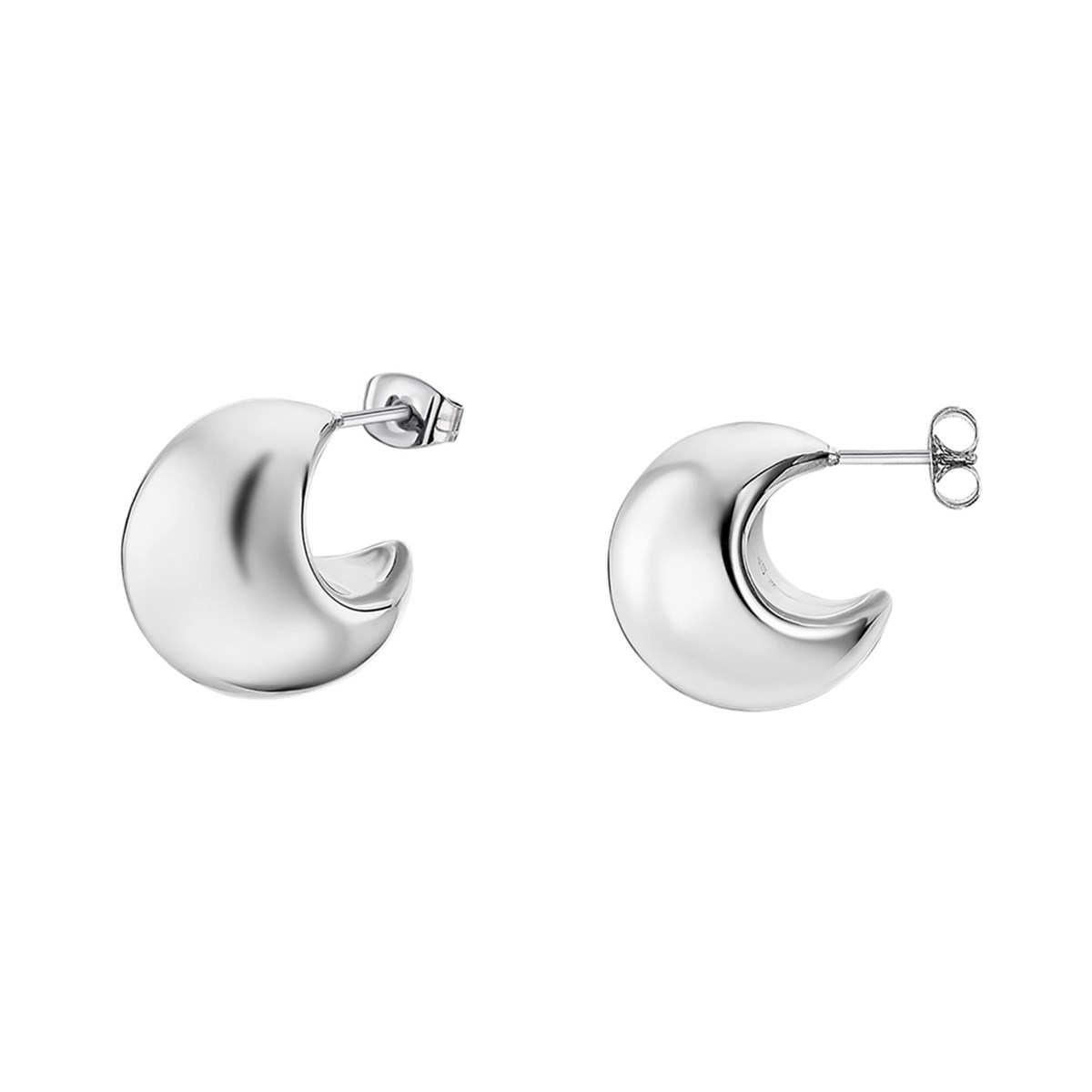Créoles Lotus Style Urban Woman acier forme lune