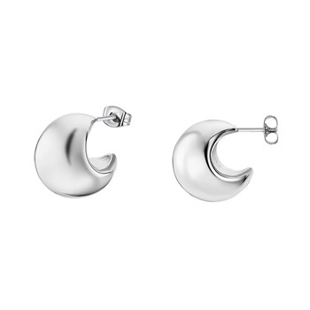 Créoles Lotus Style Urban Woman acier forme lune