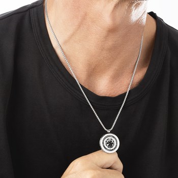 COLLIER FANTAISIE LOTUS STYLE MEN IN BLACK
pendentif rose des vents