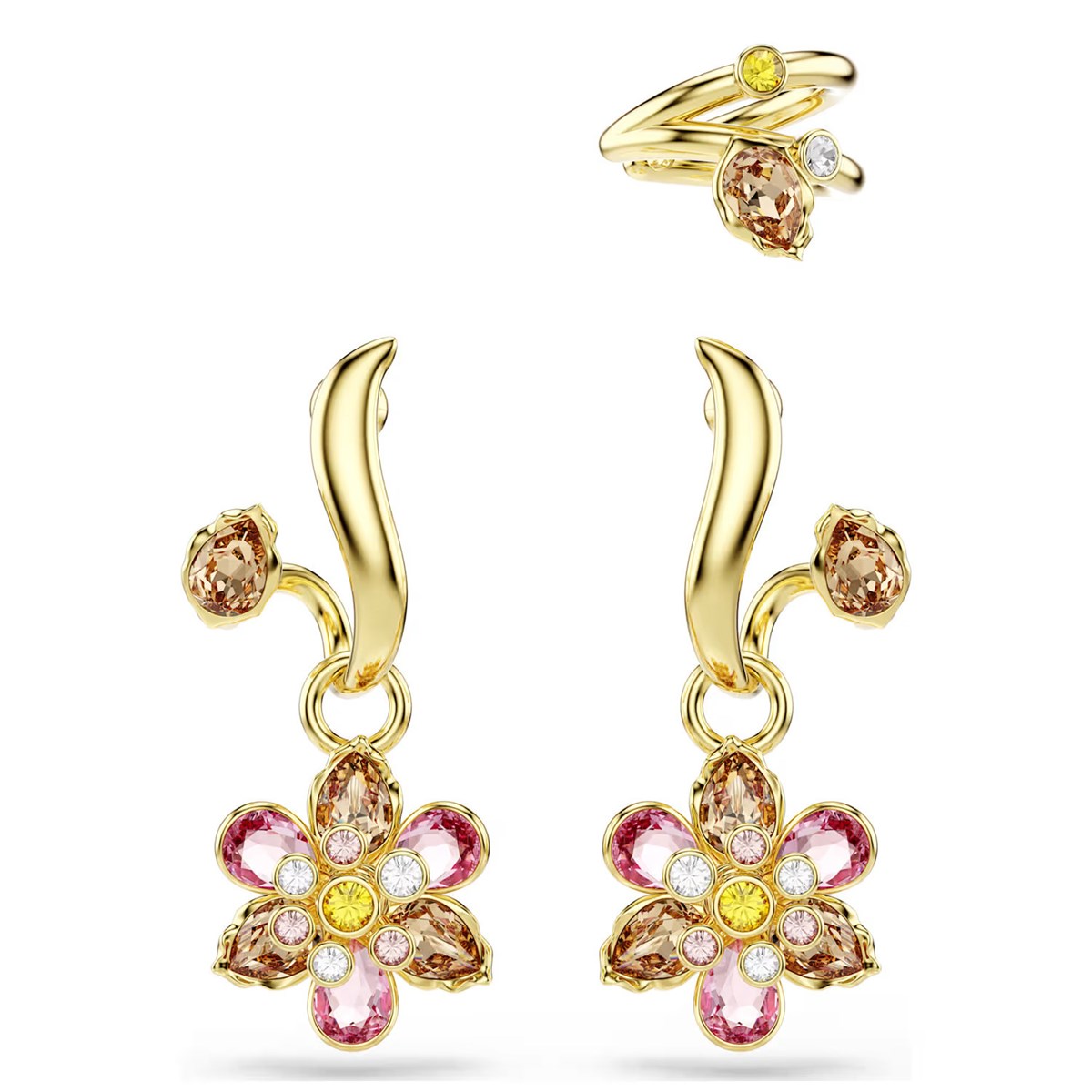 Parure boucles d'oreilles Swarovski Idyllia fleur