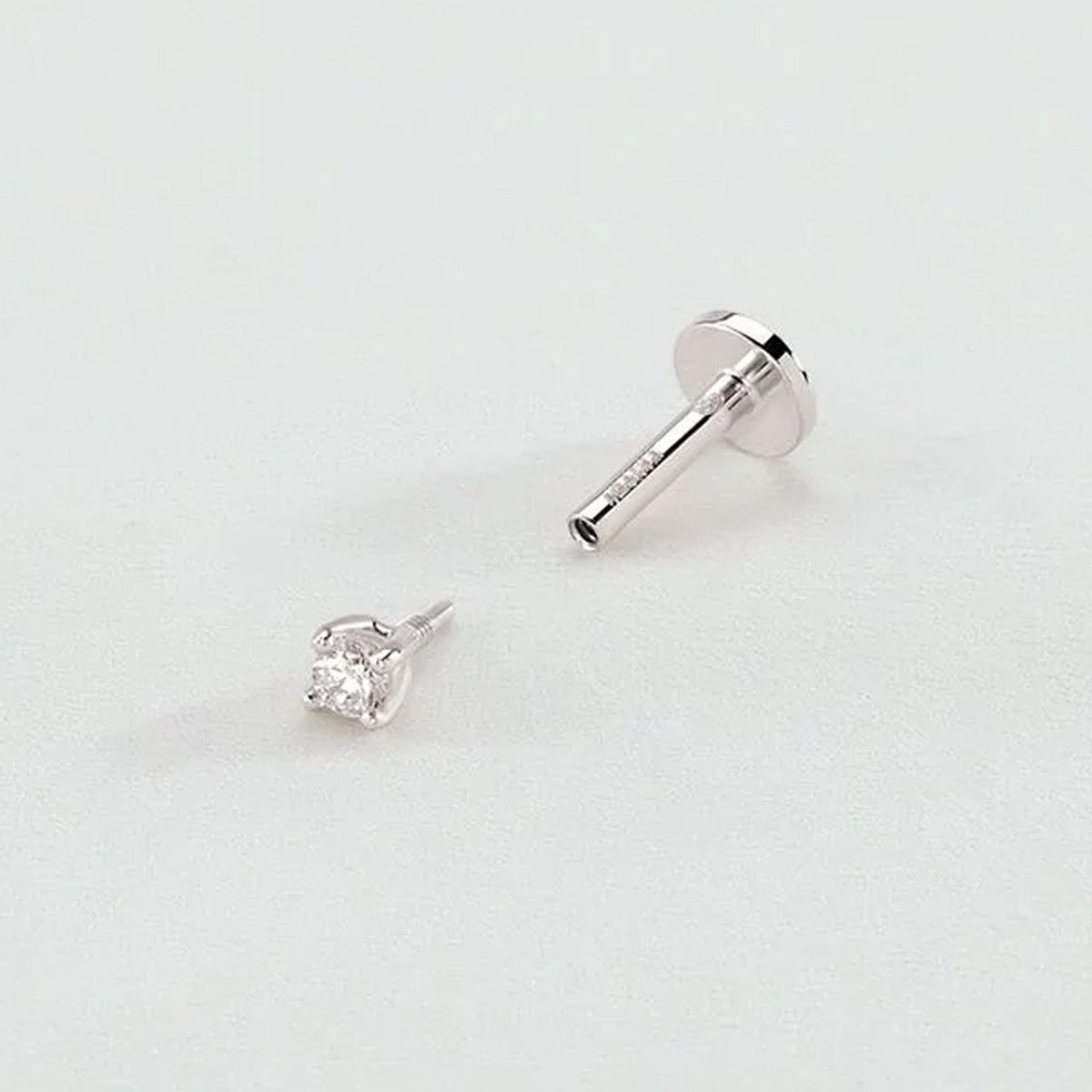 Piercing Agatha Paula argent rhodié et oxyde - vue 2
