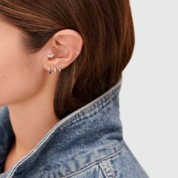 Piercing Agatha Paula argent rhodié et oxyde