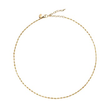 Collier Agatha Smarty acier et bille doré pailletté