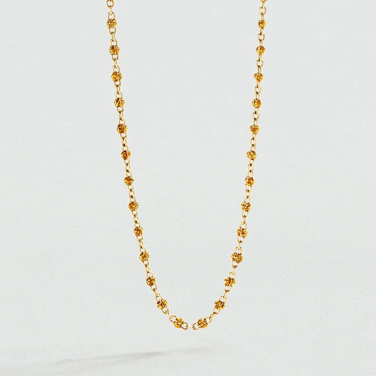 Collier Agatha Smarty acier et bille doré pailletté - vue 3
