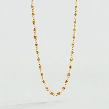 Collier Agatha Smarty acier et bille doré pailletté