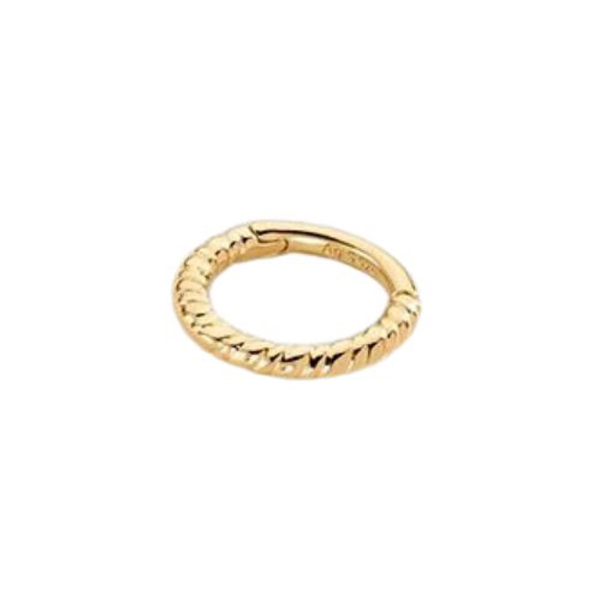 Piercing Agatha mini créole argent doré torsadé