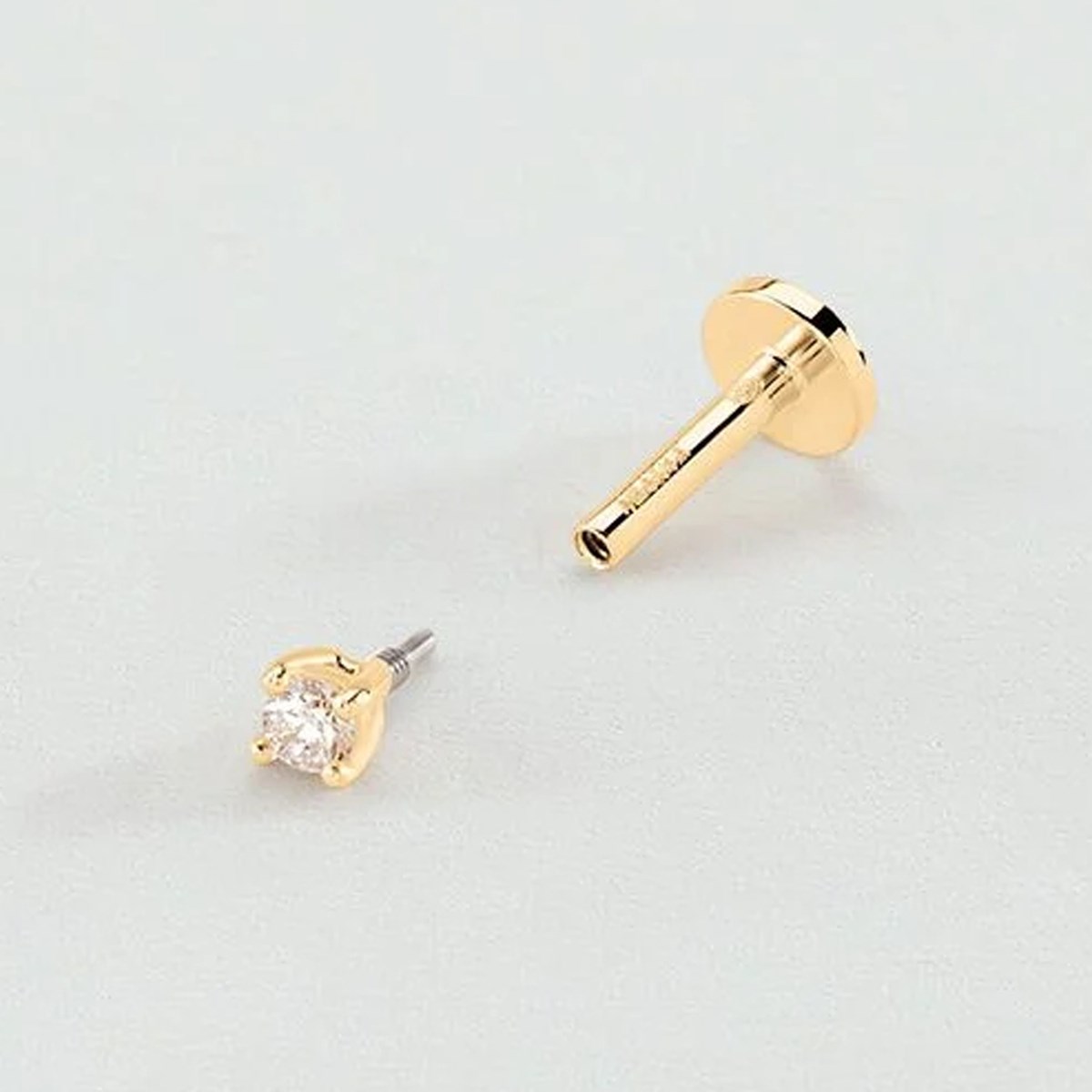 Piercing Agatha Paula argent doré et oxyde - vue 2