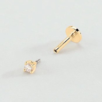 Piercing Agatha Paula argent doré et oxyde