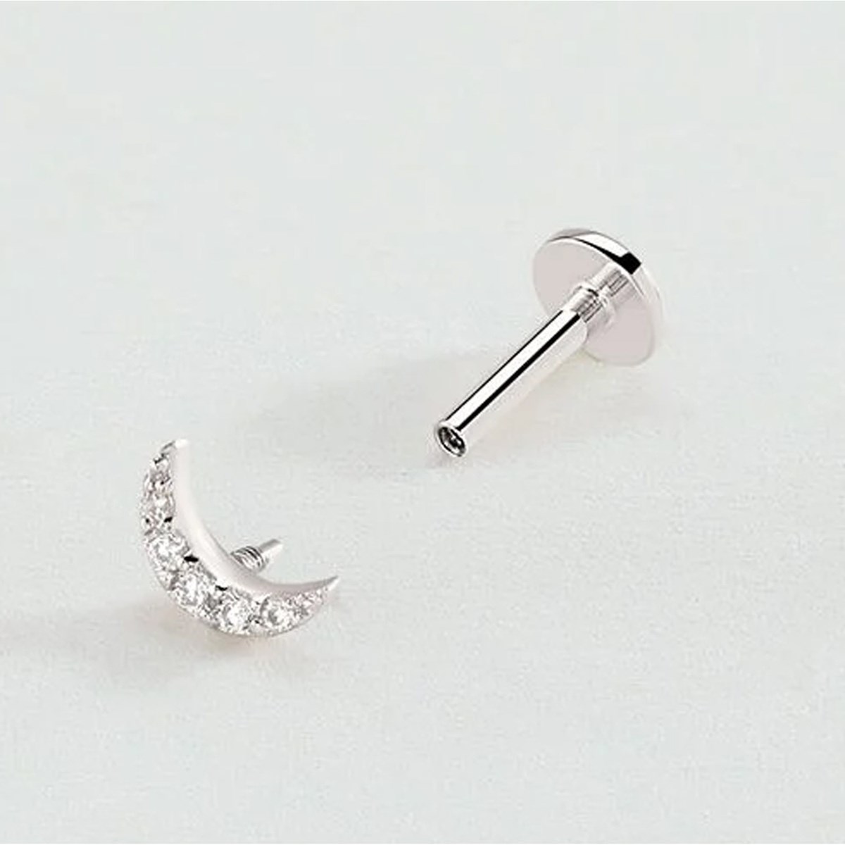 Piercing Agatha Paloma argent Lune - vue 2