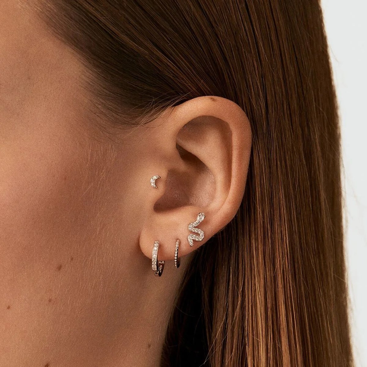 Piercing Agatha Paloma argent Lune - vue 3