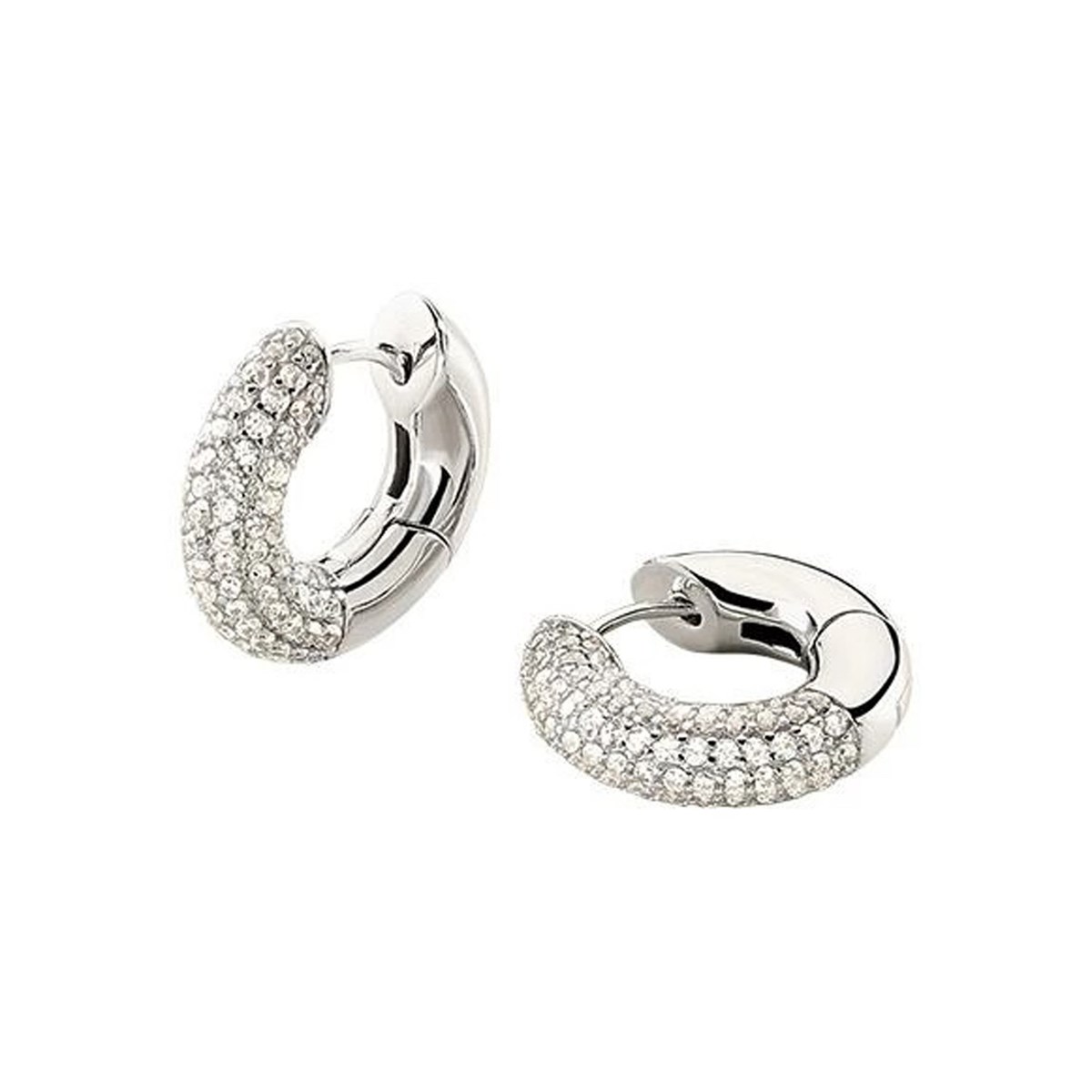 Créoles Agatha Louis argent serties oxydes
fil rond 4 mm