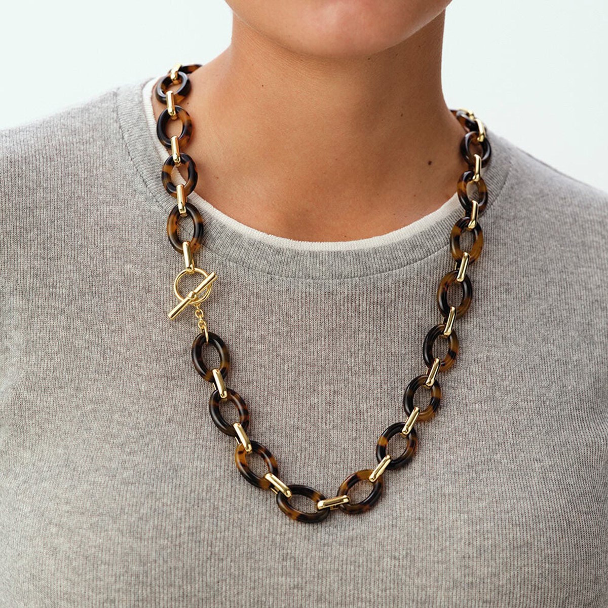 Collier Agatha Aria motifs écailles de tortue - vue 2
