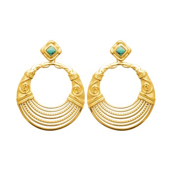 Boucles d'oreilles Brillaxis acier doré