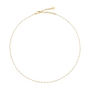 Collier Agatha Smarty doré et blanc