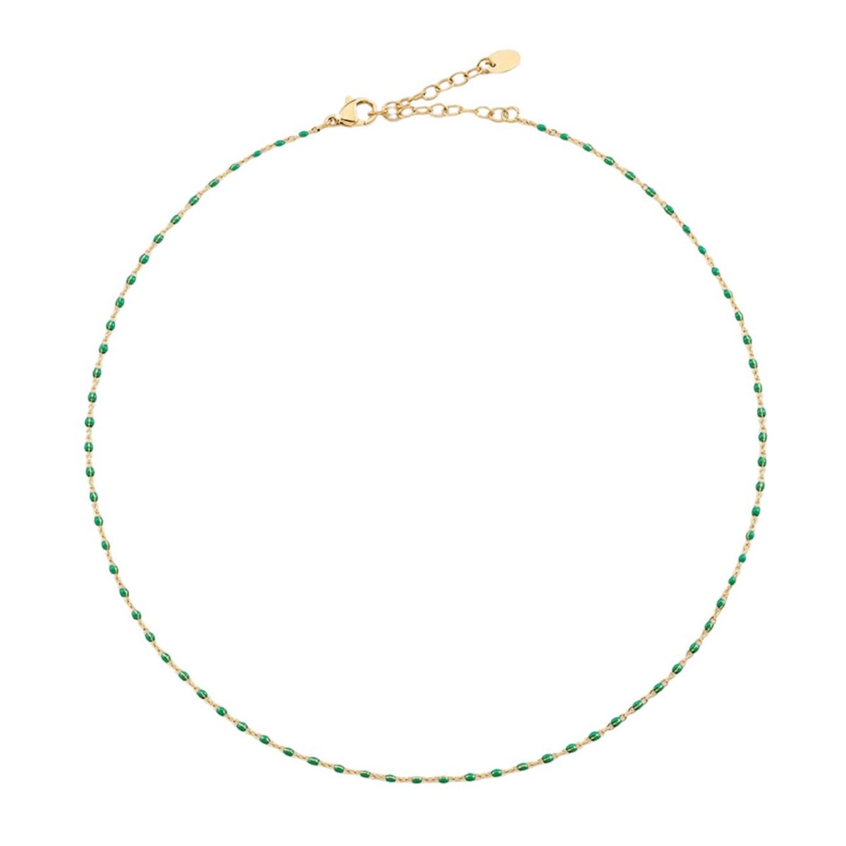 Collier Agatha Smarty doré et vert