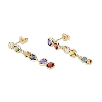 Boucles d'oreilles Agataha Candy Bos laiton doré
oxydes multicolores