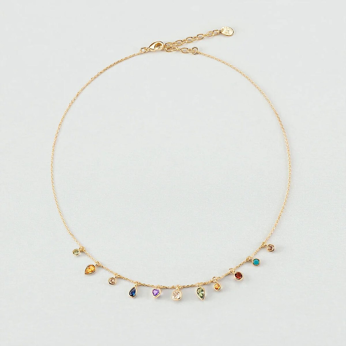 Collier ras du cou Agatha Candy laiton doré
pampilles oxydes multicolore - vue 3
