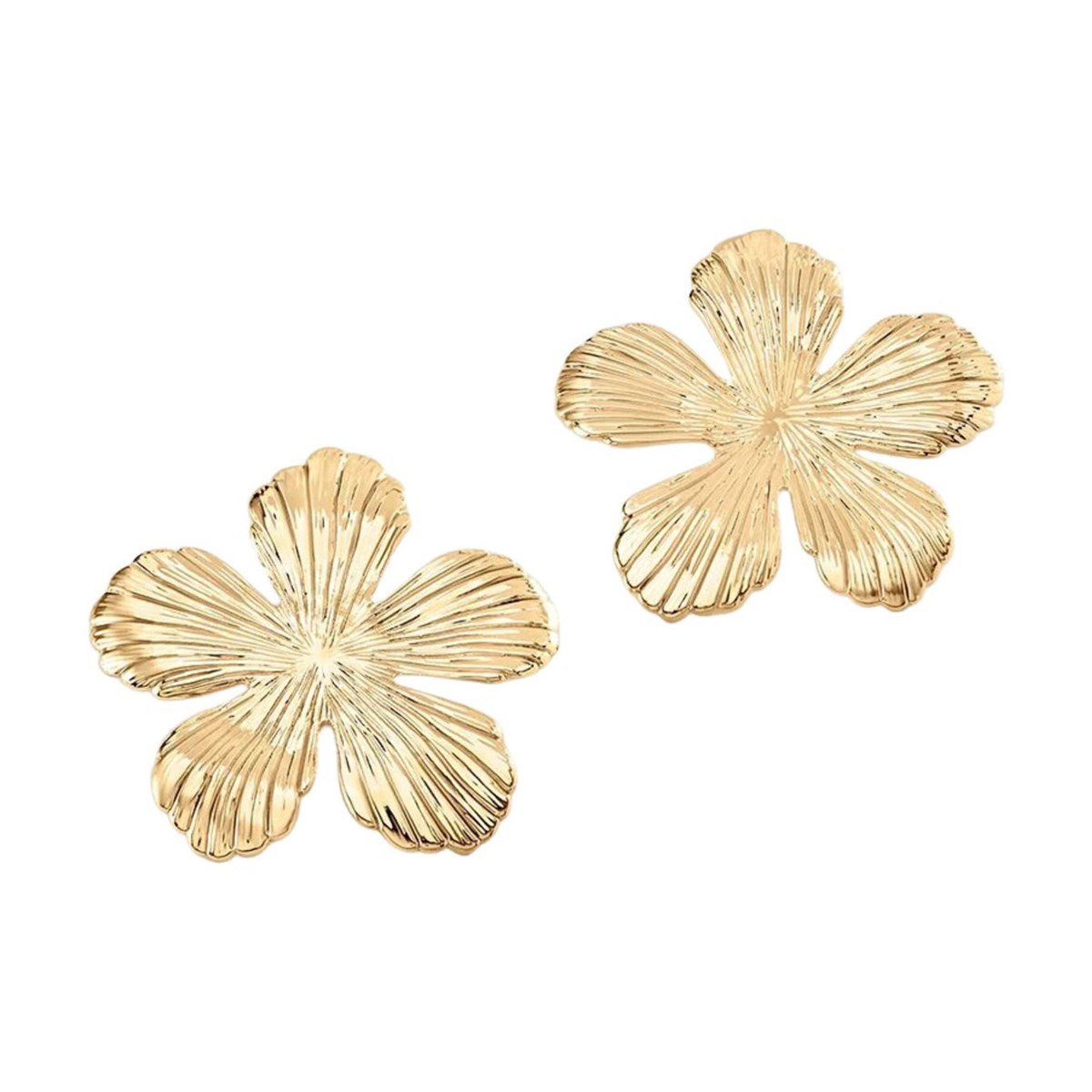 Boucles d'oreilles Agatha Bloom Bos laiton doré