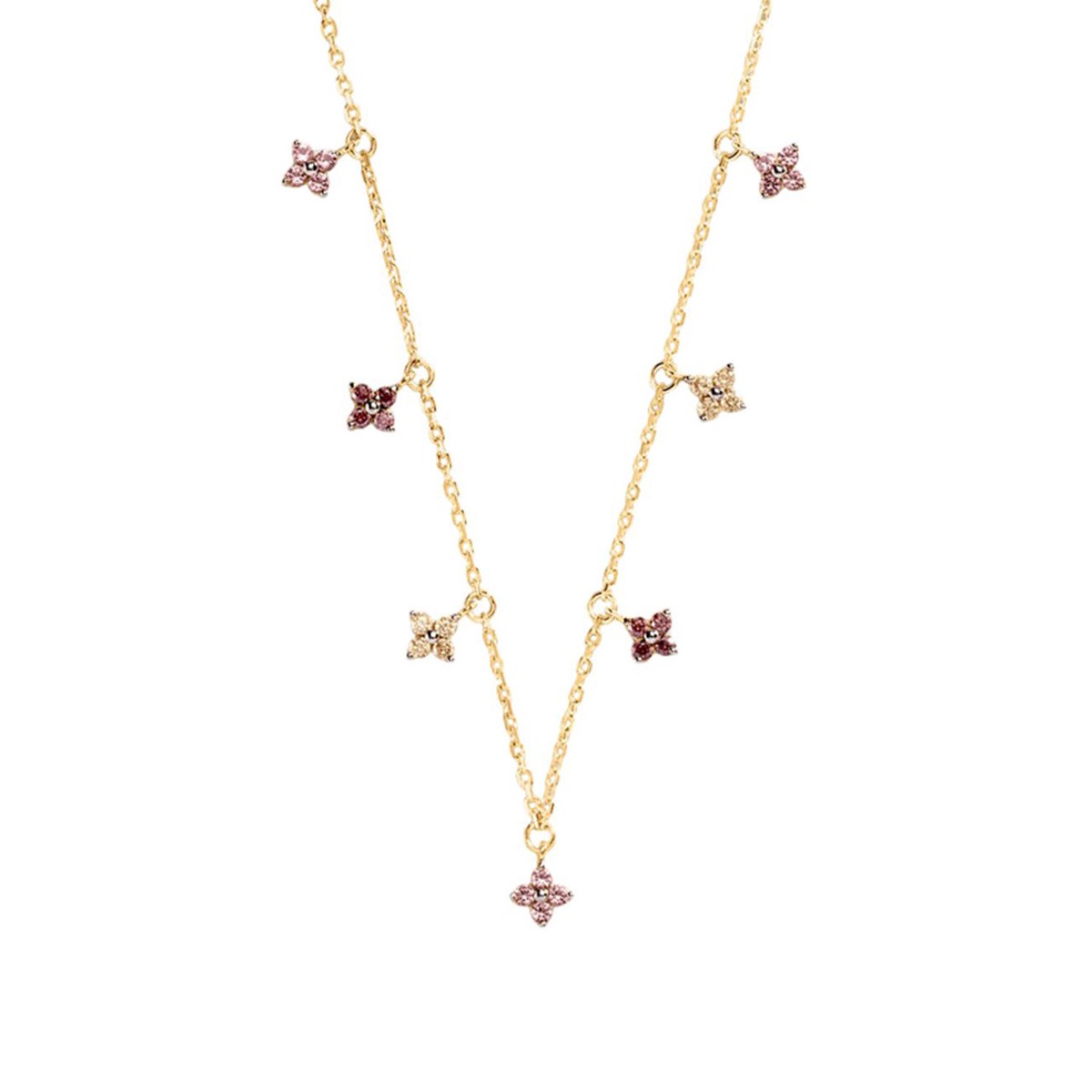 Agatha Beloved pink tassel necklace