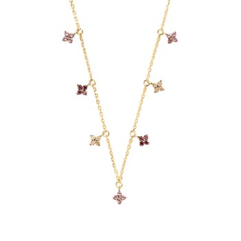 Collier Agatha Beloved pampilles roses