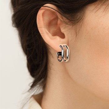 Boucles d'oreilles Les Georgettes Pure organique
argentées 8mm