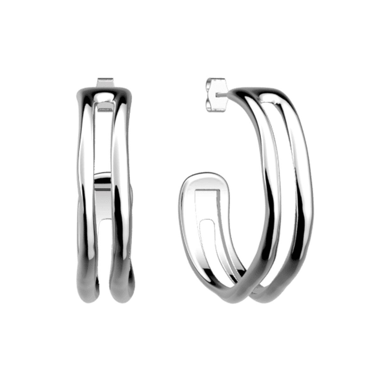 Boucles d'oreilles Les Georgettes Pure organique 6mm
argentées