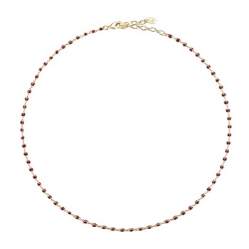 Collier Agatha Smarty doré et bordeaux