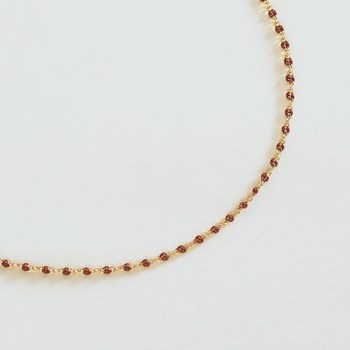 Collier Agatha Smarty doré et bordeaux