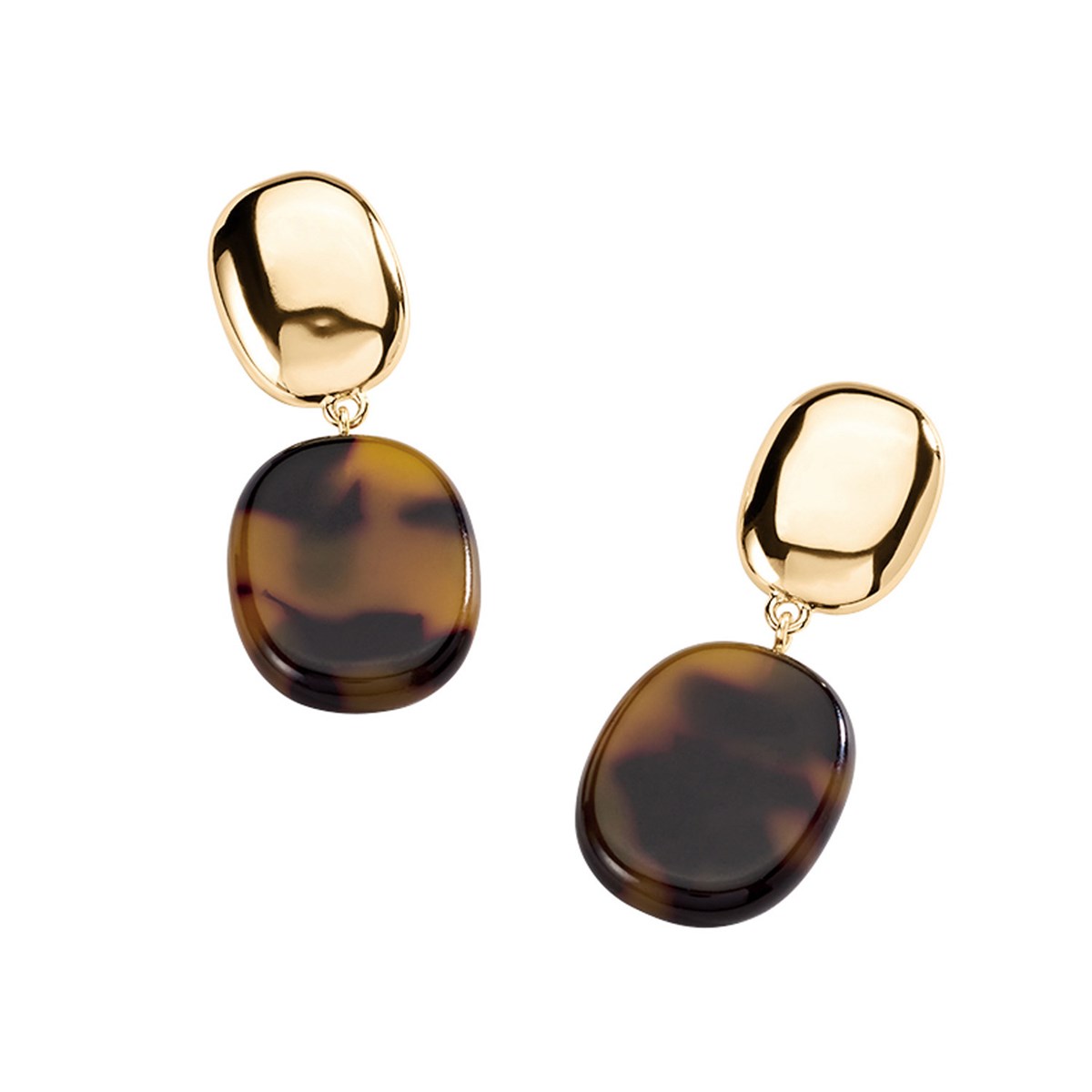 Boucles d'oreilles Agatha Turennes à clip
pendant en résine