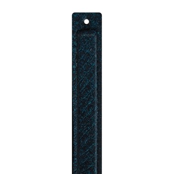 Cuir Les Georgettes Twist écailles noir bleuté 14mm