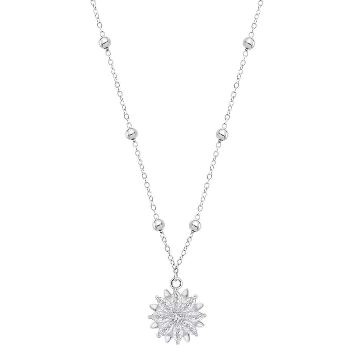 Collier Lotus Silver argent fleur