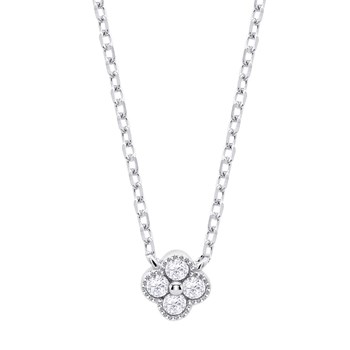 Collier Lotus Silver argent trèfle