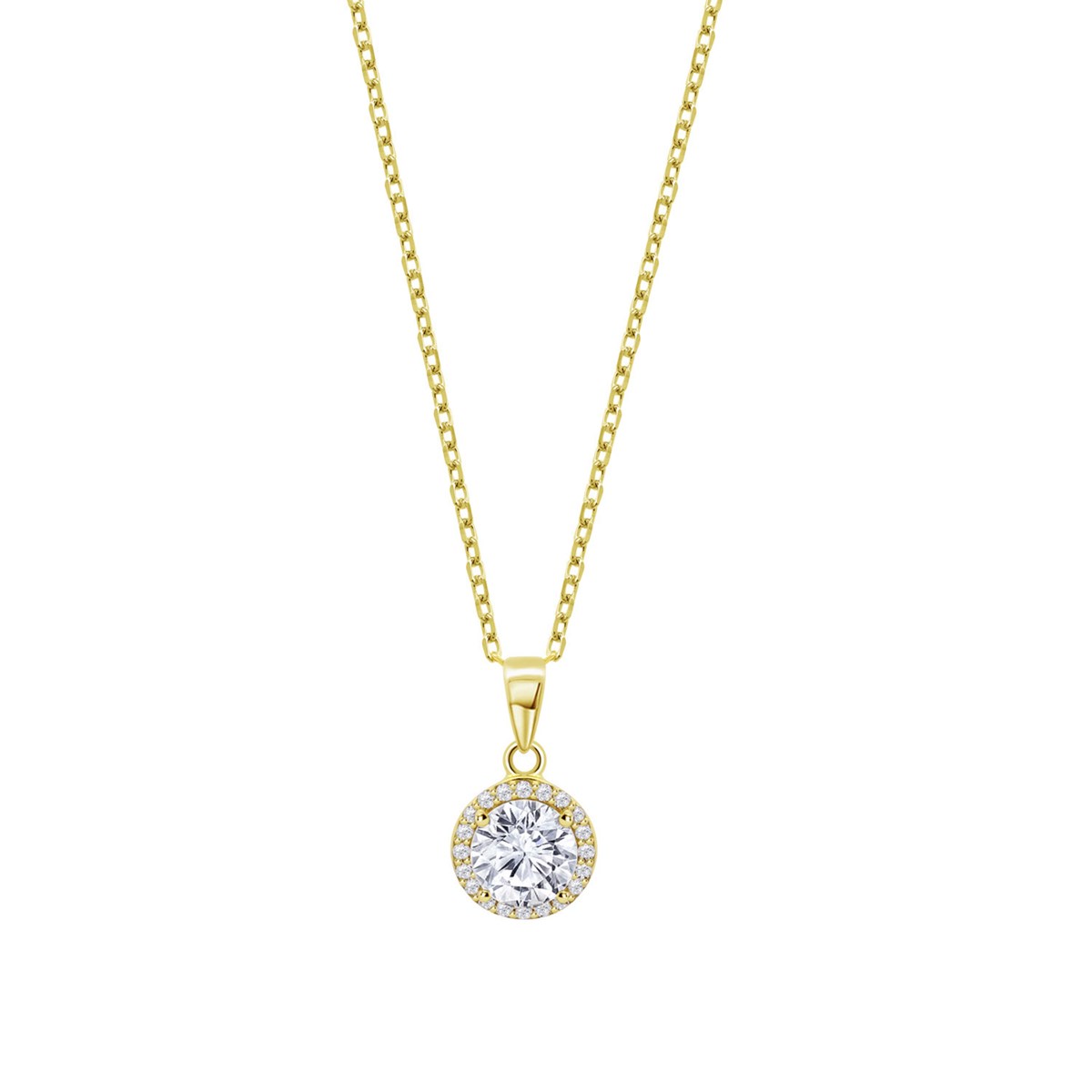 Lotus Silver halo necklace