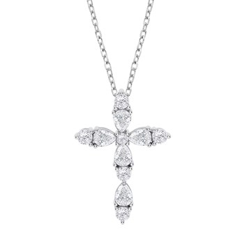 Collier Lotus Silver argent croix oxydes