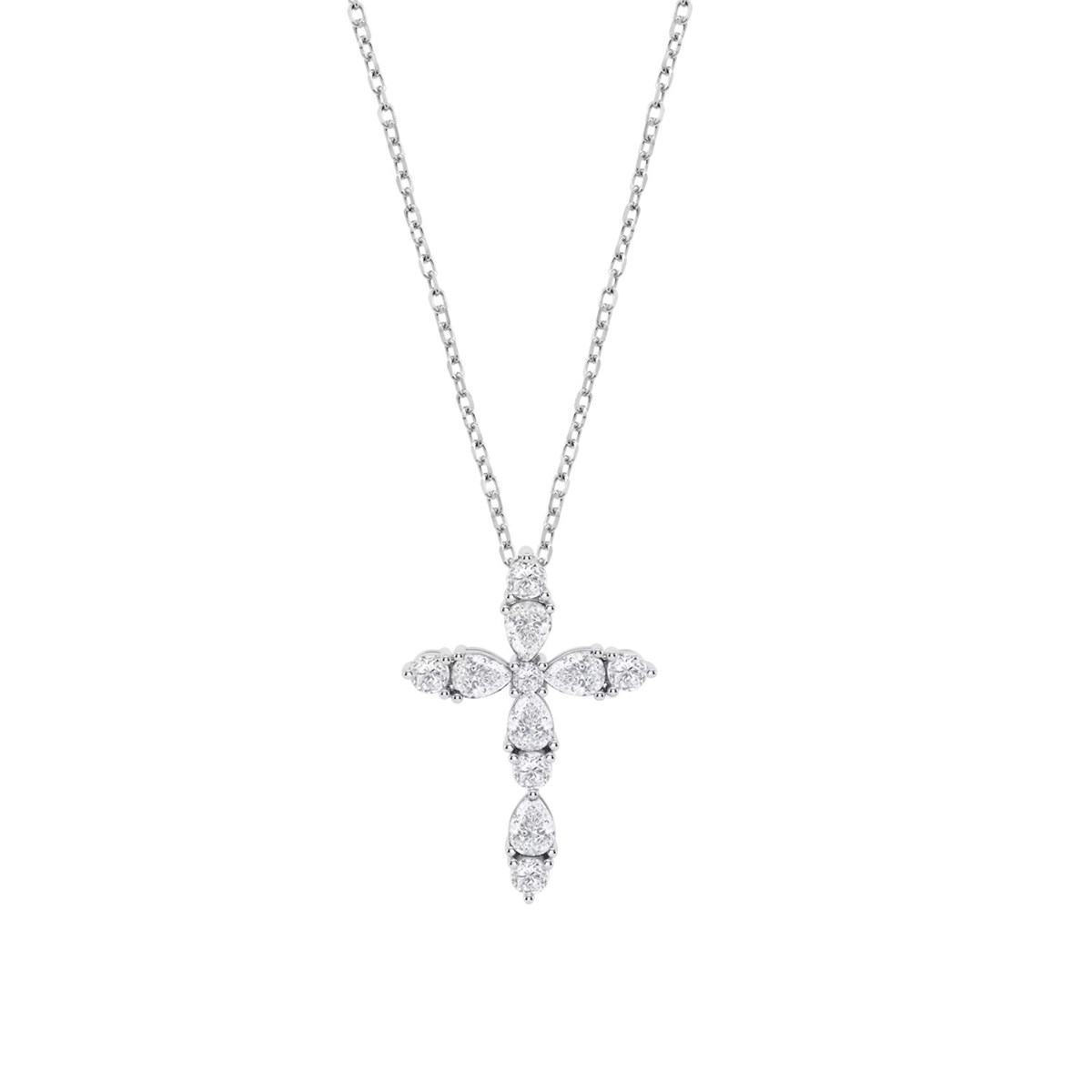 Collier Lotus Silver argent croix oxydes - vue 2