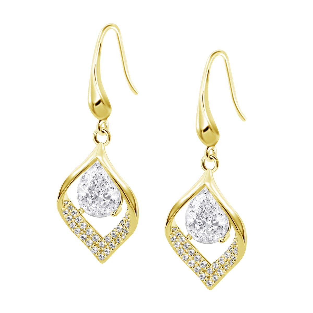 Boucles d'oreilles Lotus Silver argent doré