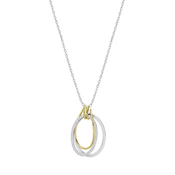 Collier Lotus Silver argent bicolore