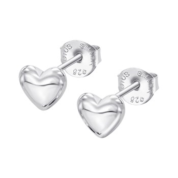 Boucles d'oreilles Lotus Silver argent coeur
